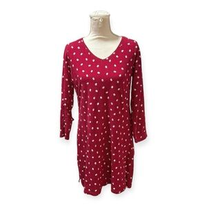 Charter Club Intimates Red Snowman Nightgown Long Sleeve Women’s L